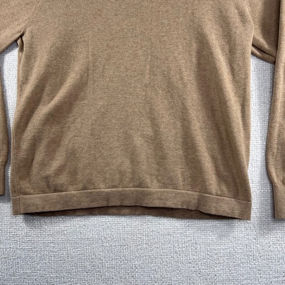 J. Crew Tan Cotton Crewneck Long Sleeve Sweater Men's Size L - Picture 3 of 16